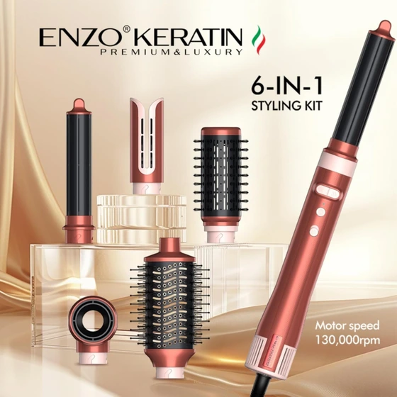 سشوار برس‌دار حرفه ای 1500 وات انزو پروفیشینال مدل KERATIN B2