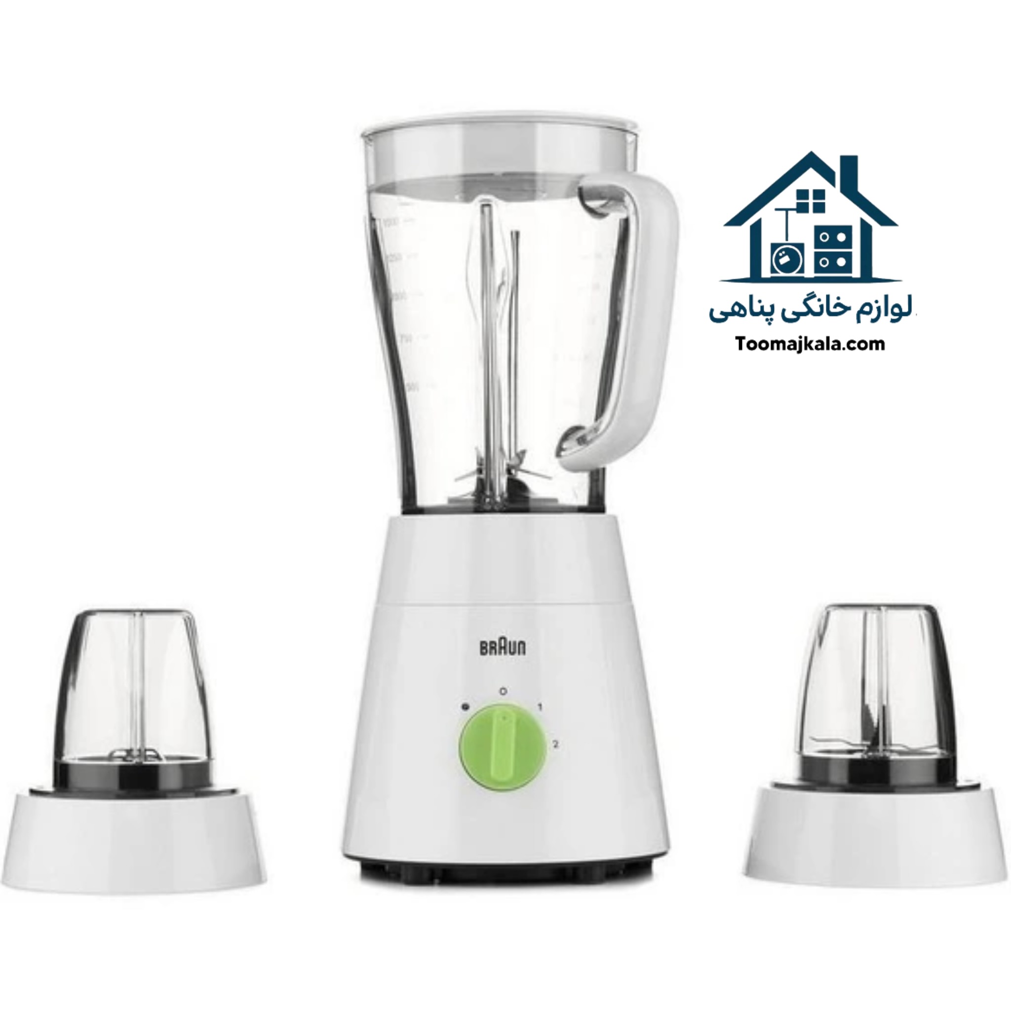 مخلوط ‌کن دو‌ آسیاب براون ‌JB0153WH BRAUN