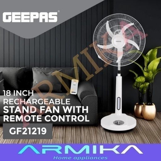 پنکه ایستاده شارژی جیپاس مدل GF21219 کنترل دار